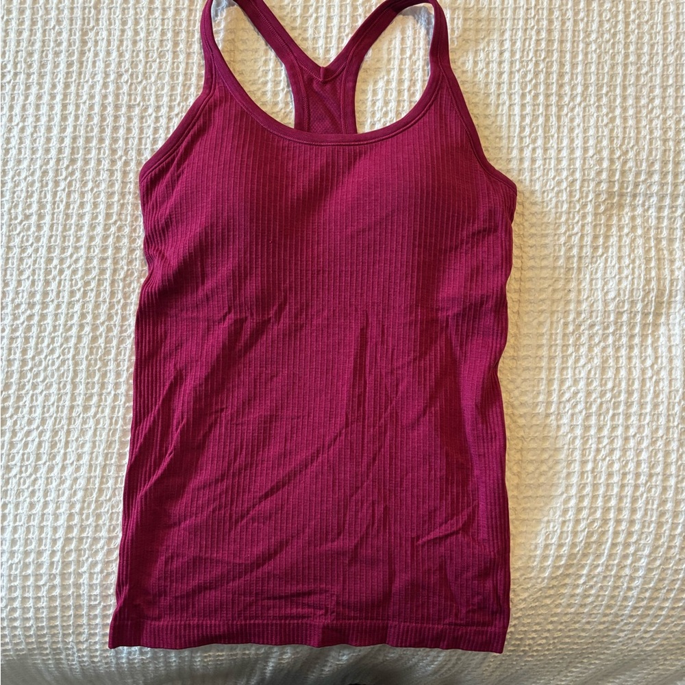 Women's Ribbed LuluLemon Tank Top - magenta